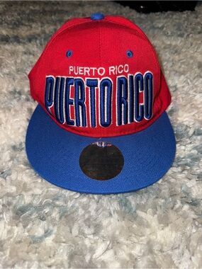 Puerto Rico Men’s Snapback Hat - Red & Blue